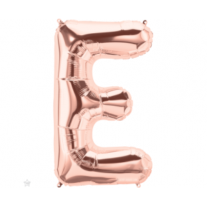 Μπαλόνι Φοιλ Γράμμα "E" Ροζ Χρυσό 34"/ 86εκ
