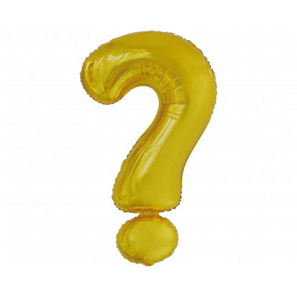 Μπαλόνι Φοιλ Σχήμα Σύμβολο "?" Χρυσό / ερωτηματικό