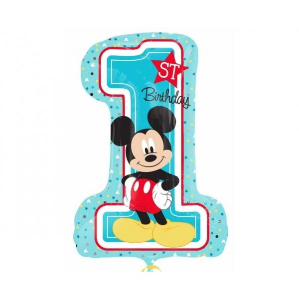 Φοιλ Μπαλόνι Σχήμα 1st Birthday Mickey Mouse