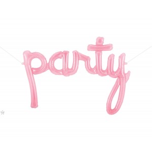 Μπαλόνι Φοιλ Script Phrase "party" Ροζ Κρυσταλλικό 86 x 76 εκ