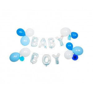 Σετ Διακόσμησης Γιρλάντα με Μπαλόνια Baby Boy / 23 τεμ