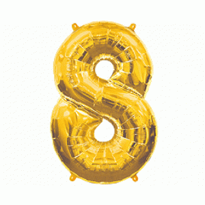Μπαλόνι Φοιλ Σχήμα Χρυσό Νούμερο "8"