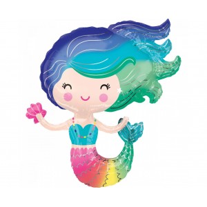 Μπαλόνι φοιλ Σχήμα Colorful Mermaid 73εκ x 76εκ