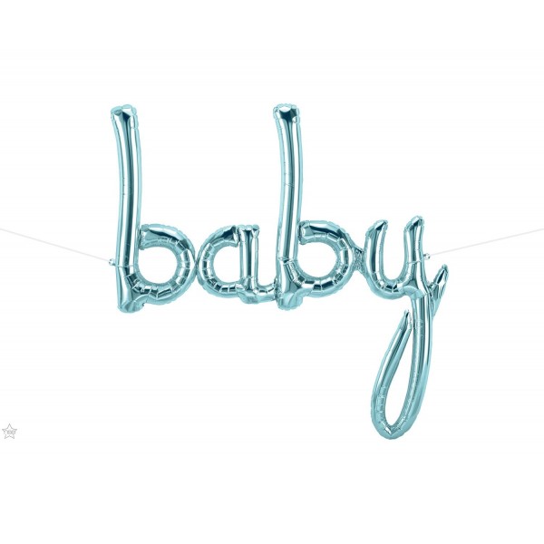 Μπαλόνι Φοιλ Script Phrase "baby" Γαλάζιο 61x74 εκ