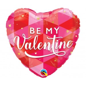 Μπαλόνι Φοιλ 18" Be My Valentine Geometric / 46 εκ