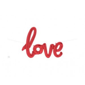 Μπαλόνι Φοιλ Script Phrase `Love` Κόκκινο / 76 x 58 εκ