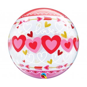 Bubble Μονό 22" Love Connected Hearts / 56 cm