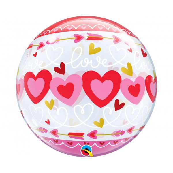 Bubble Μονό 22" Love Connected Hearts / 56 cm