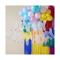 Γιρλάντα HAPPY BIRTHDAY με μπαλόνια με κομφετί Rainbow