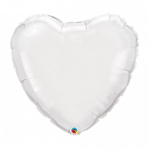 Μπαλόνι Φοιλ 36" Καρδιά Λευκό / 91 εκ