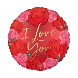 Μπαλόνι Φοιλ 18" I Love You Roses / 46 εκ