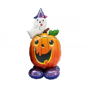 Μπαλόνι φοιλ AirLoonz Pumpkin & Ghost /71εκ x 142εκ - Κολόκυθα και Φάντασμα