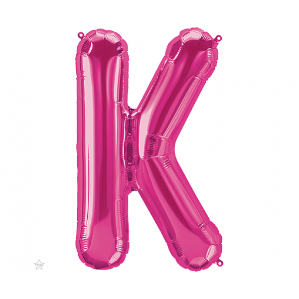 Μπαλόνι Φοιλ Μίνι Γράμμα "K" Φούξια 41εκ