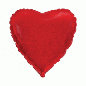 Μπαλόνι Φοιλ 9" Καρδιά Κόκκινο