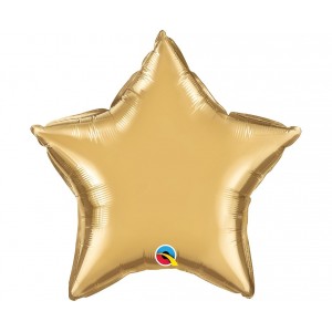 Μπαλόνι Φοιλ 20" Αστέρι Chrome Gold 51 εκ Star