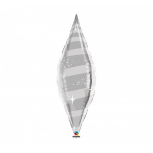 Μπαλόνι φοιλ σχήμα 38" Taper Swirl Silver