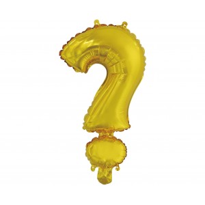 Μπαλόνι Φοιλ Μίνι Σύμβολο "?" Χρυσό / 35 εκ - Ερωτηματικό