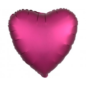 Μπαλόνι Φοιλ Καρδιά Silk Lustre Pomegranate / 43 εκ