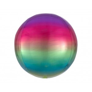 Μπαλόνι Orbz 16" Σφαίρα Ombre Πολύχρωμο Rainbow 38 x 40 εκ