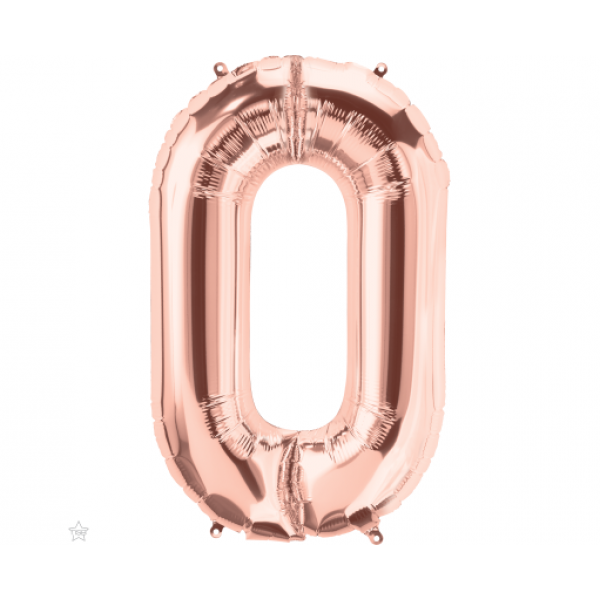 Μπαλόνι Φοιλ Γράμμα "O" Ροζ Χρυσό 34"/ 86εκ