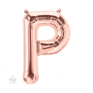 Μπαλόνι Φοιλ Γράμμα μίνι "P" Ροζ Χρυσό 16"/ 41εκ