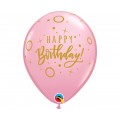 Μπαλόνια 11" Birthday Dots & Sparkle Ροζ & Φούξια /25 τεμ