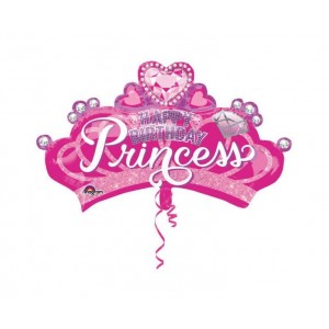 Μπαλόνι Φοιλ Σχήμα Princess Crown & Gem Birthday - Κορώνα