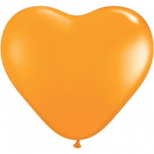 Μπαλόνια Καρδιά 6" Πορτοκαλί /100 τεμ (Διαμέτρος 15εκ)