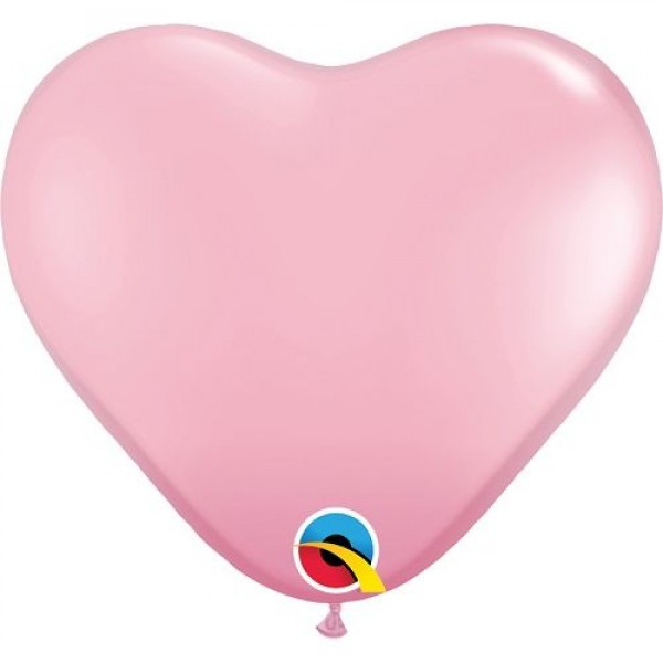 Μπαλόνια Λάτεξ Καρδια 11" Ροζ /100 τεμ (Διάμετρος 28εκ)