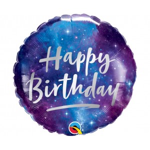 Μπαλόνι Φοιλ 18" Birthday Galaxy / 46 εκ - Διάστημα