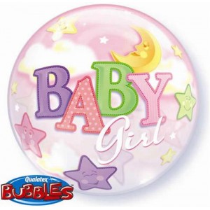 Bubble μονό Baby Girl Moon and Stars 56 εκ