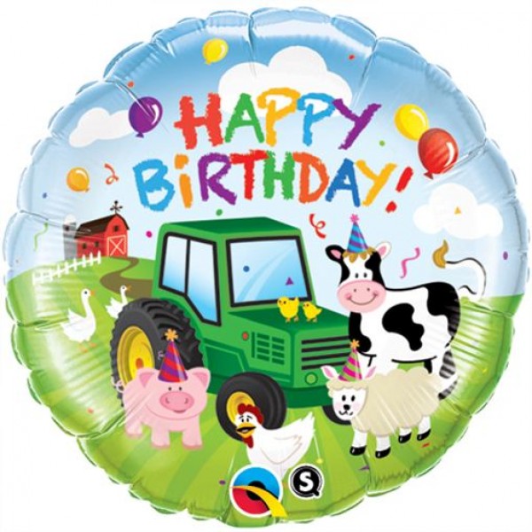 Μπαλόνι φόιλ 18" Birthday Barnyard (Διάμετρος 46εκ)