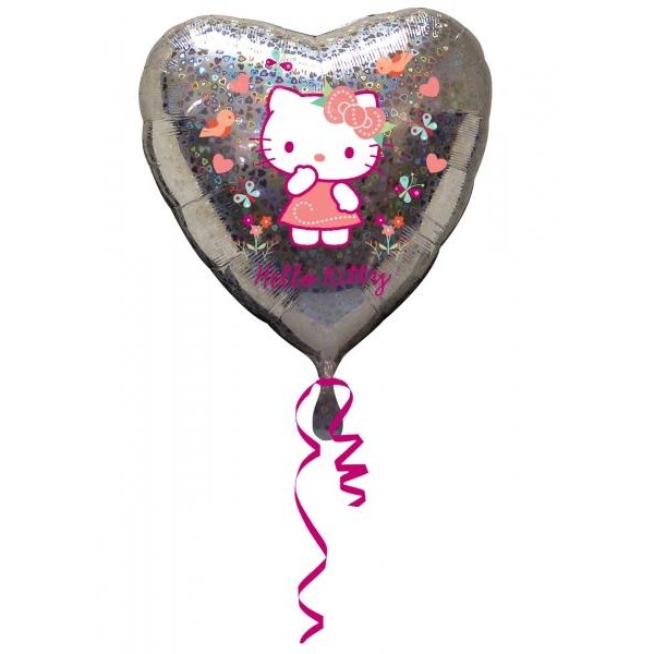 Μπαλόνι Φοιλ 18" Καρδιά Hello Kitty Holographic