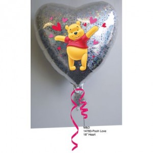 Μπαλόνι φοιλ 18" Pooh Love Holographic /46 εκ