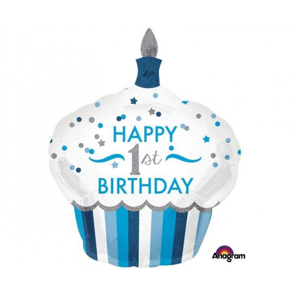 Μπαλόνι Φοιλ Σχήμα 1st Birthday Cupcake Boy