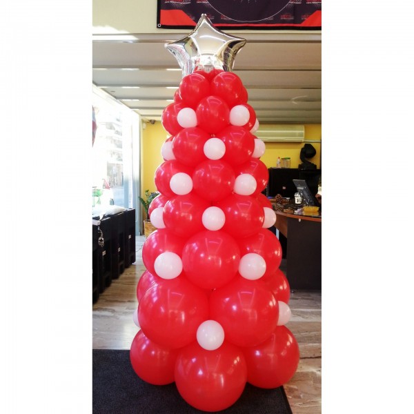Μπαλονοκατασκευή Χριστουγεννιάτικο Δέντρο Κόκκινο
