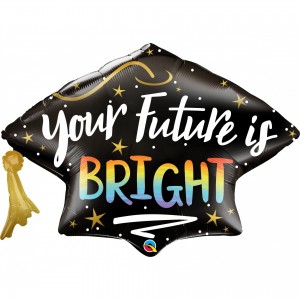 Μπαλόνι Φοιλ Σχήμα 41" Καπέλο Αποφοίτησης Your Future Is Bright / 104 εκ