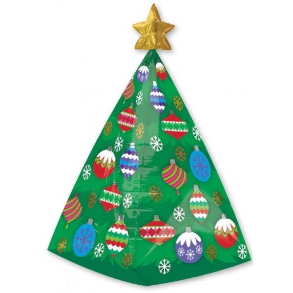 Μπαλόνι Foil 15'' Diamondz Christmas Tree with Star