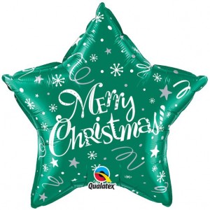 Μπαλόνι Foil 20'' Star Merry Christmas Green