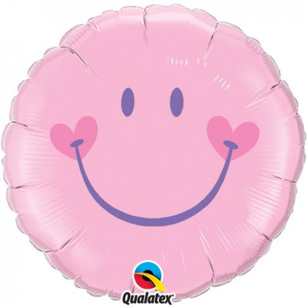 Μπαλόνι Foil 18'' Sweet Smile Face - Pink