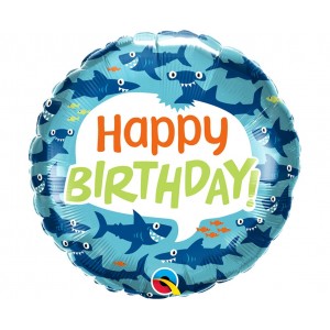 Μπαλόνι Φοιλ 18" Birthday Shark / 45 εκ