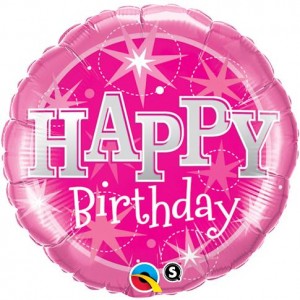 Μπαλόνι Foil 18" Birthday Pink Sparkle