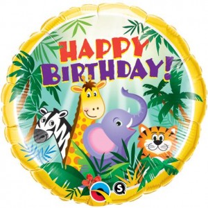 Μπαλόνι Foil 18" Birthday Jungle Friends