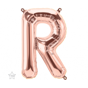 Μπαλόνι Φοιλ Γράμμα "R" Ροζ Χρυσό 34"/ 86εκ