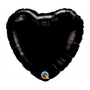 Μπαλόνι Φοιλ Καρδιά 18" Μαύρο 46 εκ.