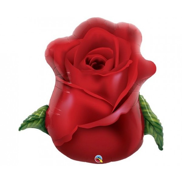 Μπαλόνι Φοιλ 33" Σχήμα Τριαντάφυλλο Red Rose Bud / 84 εκ