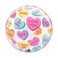 Bubble Μονό 22" Valentine's Candy Hearts / 56 cm