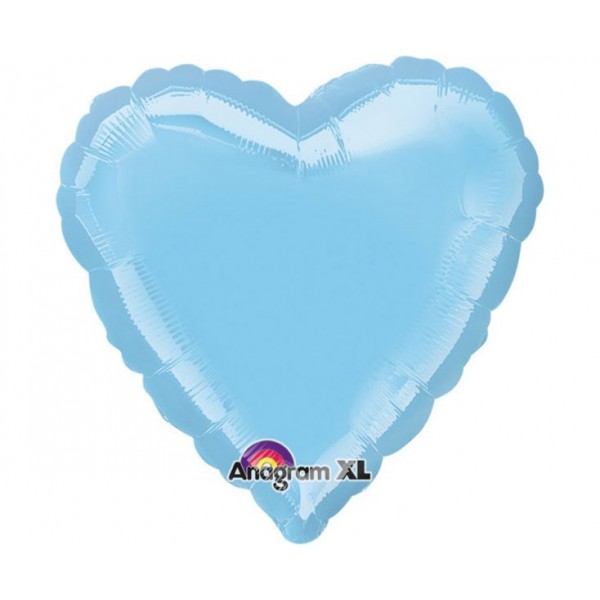 Μπαλόνι φοιλ 18" Καρδιά Μεταλλικό Γαλάζιο /46εκ