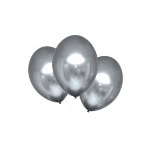 Μπαλόνια Λάτεξ 11" Satin Luxe Platinum Ασημί / 50 τεμ
