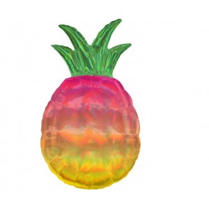 Μπαλόνι φοιλ Σχήμα Holographic Pineapple / 43 εκ x 78 εκ - Ανανάς